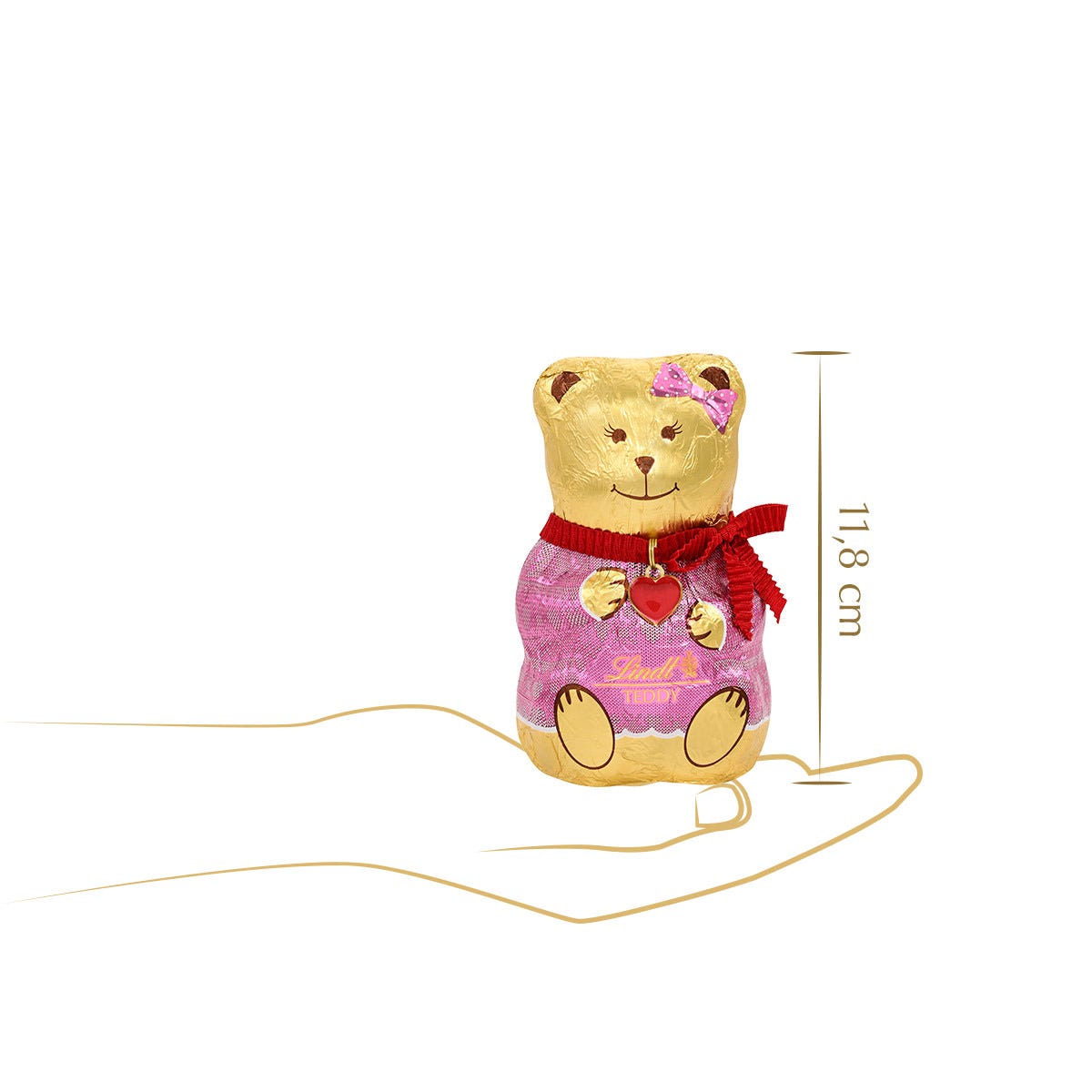 TEDDY Pullover, Rot / Rosa, 100g