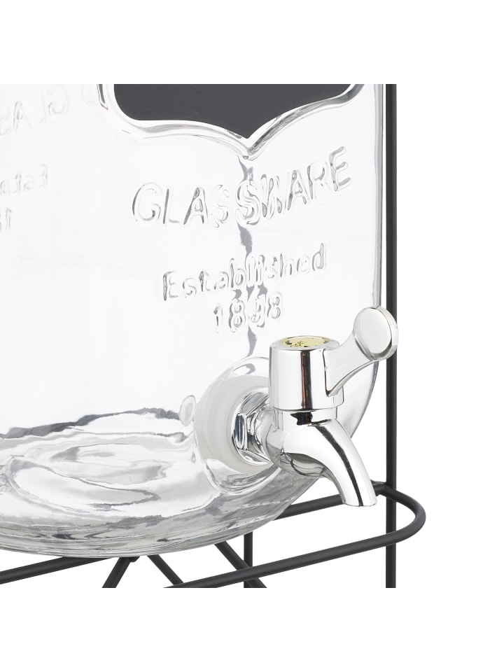 relaxdays Getränkespender in Transparent/ Schwarz - 4 l günstig kaufen onesize
