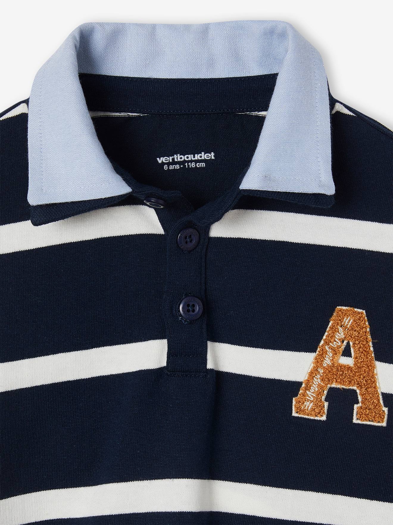 Vertbaudet Jungen Poloshirt mit Lageneffekt - englischgrün