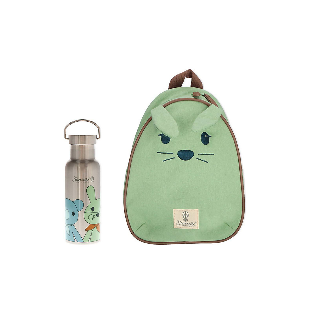 Stay true to nature' Rucksack & Trinkflaschen Set 2-tlg. Kinni Kindergartenrucksäcke