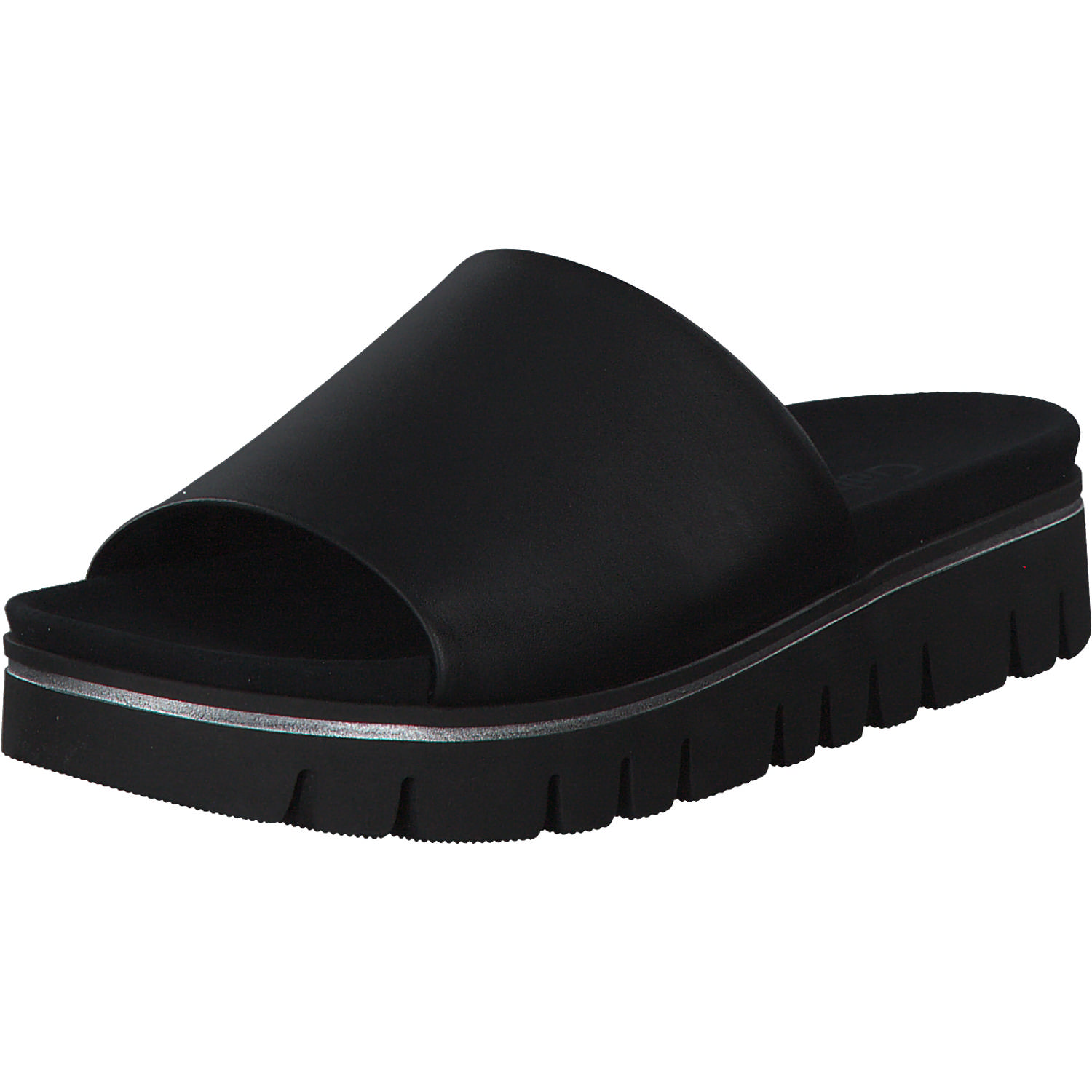 Gabor York 82.880, Plateau-Pantoletten, Damen, Schwarz