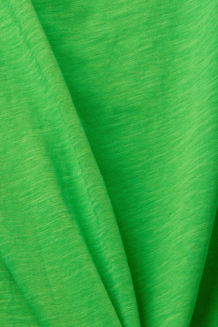 Baumwoll-T-Shirt mit U-Ausschnitt