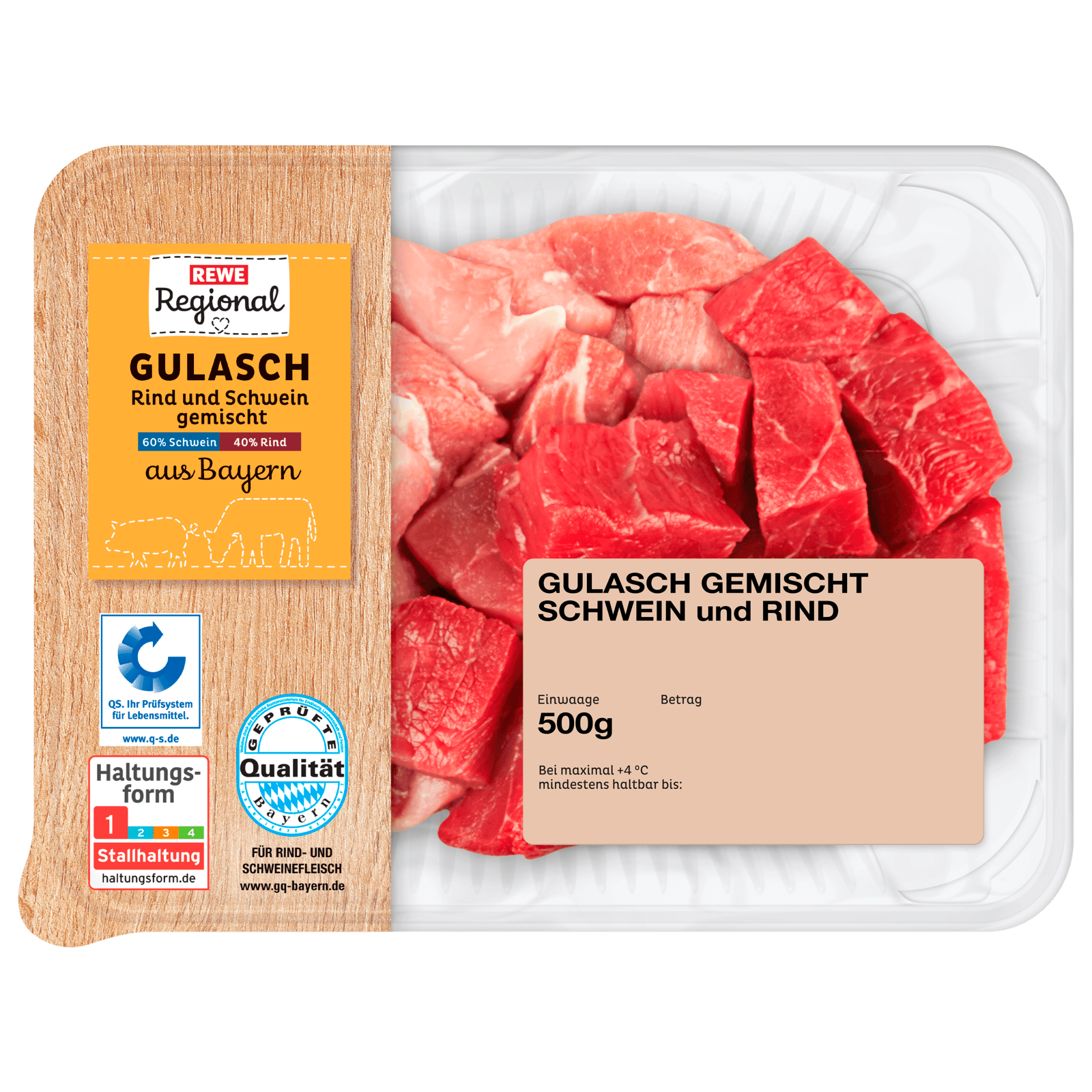 REWE Regional Gulasch gemischt 500g
