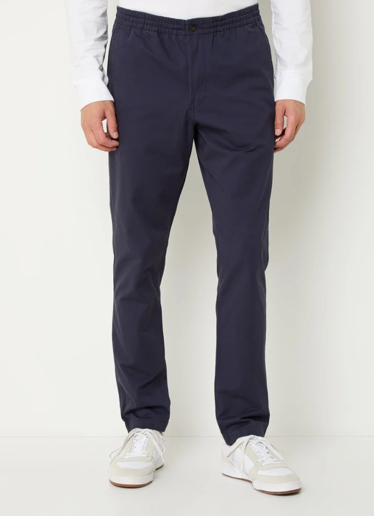 Ralph Lauren Zúžené chino nohavice so sťahovacou šnúrkou a prešitými vreckami