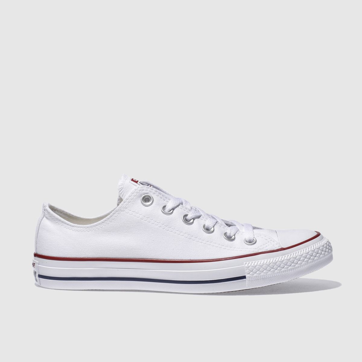 Converse – All Star – Vita sneakers med oxmönster
