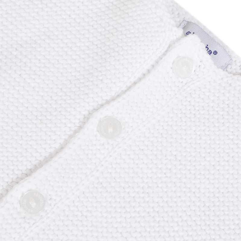Cardigan blanc en coton point mousse naissance Absorba