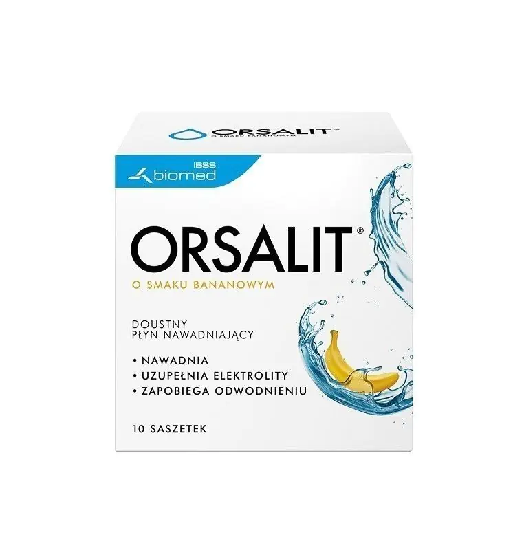 Orsalit, oral rehydreringsopløsning med banansmag, til børn og voksne