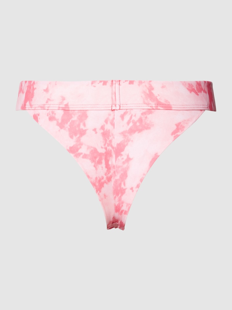 Bikini-Slip im Batik-Look in koralle