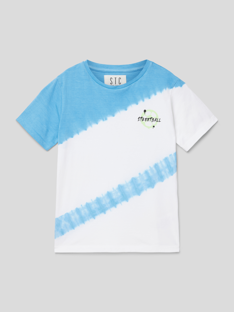 T-Shirt im Batik-Look in blau