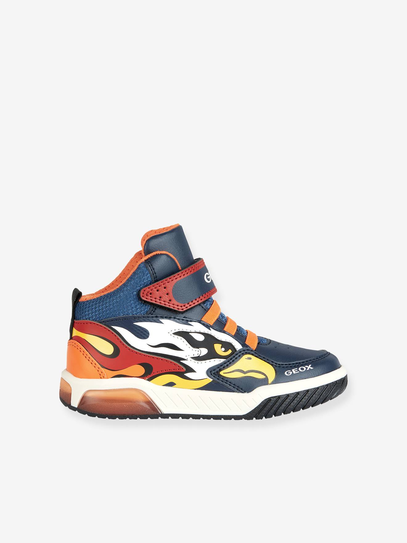 Baskets lumières enfant J Inek Boy GEOX® orange