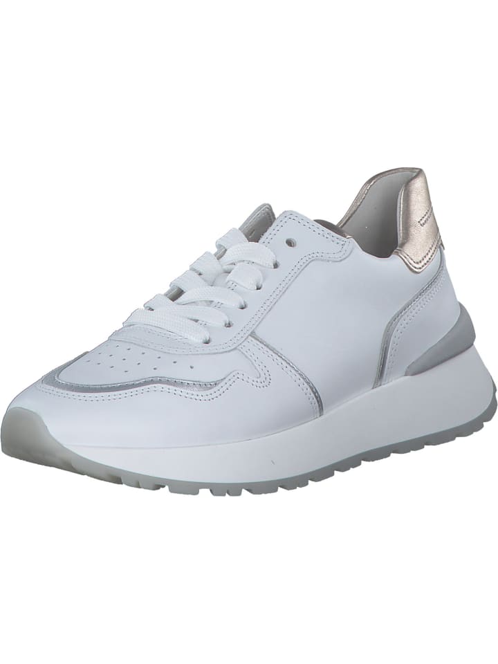 Gabor Fashion Schnürschuhe in weiss/silber/puder günstig kaufen