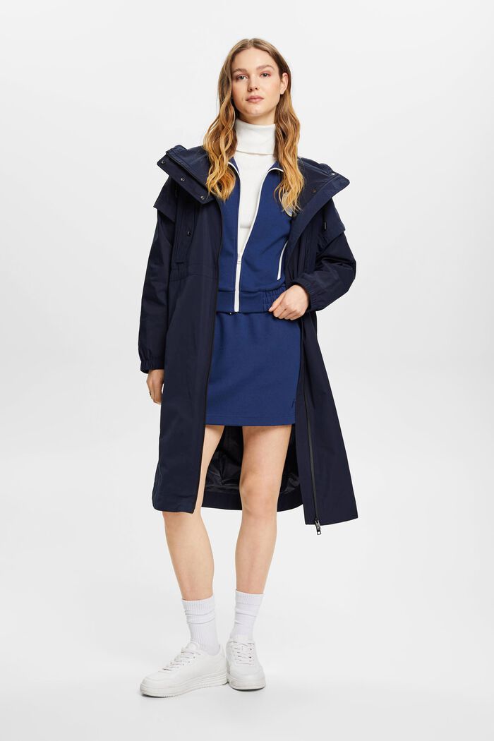 Long-Parka mit Tunnelzugkapuze