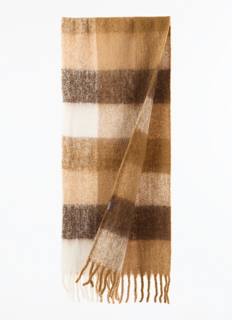Sciarpa Tommy Hilfiger The Fluffy in misto lana a quadri, 220 x 40 cm