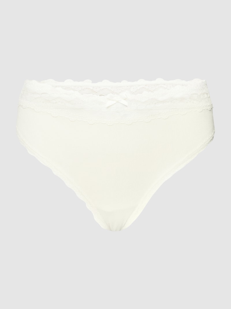 String mit Spitzenbesatz Modell 'Claire String' in offwhite