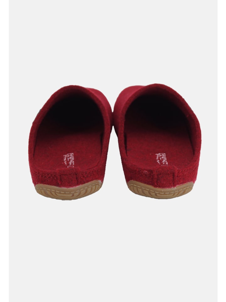 Living Kitzbühel Pantoffeln Filz - Schweizer Kreuz in Dark cherry günstig kaufen