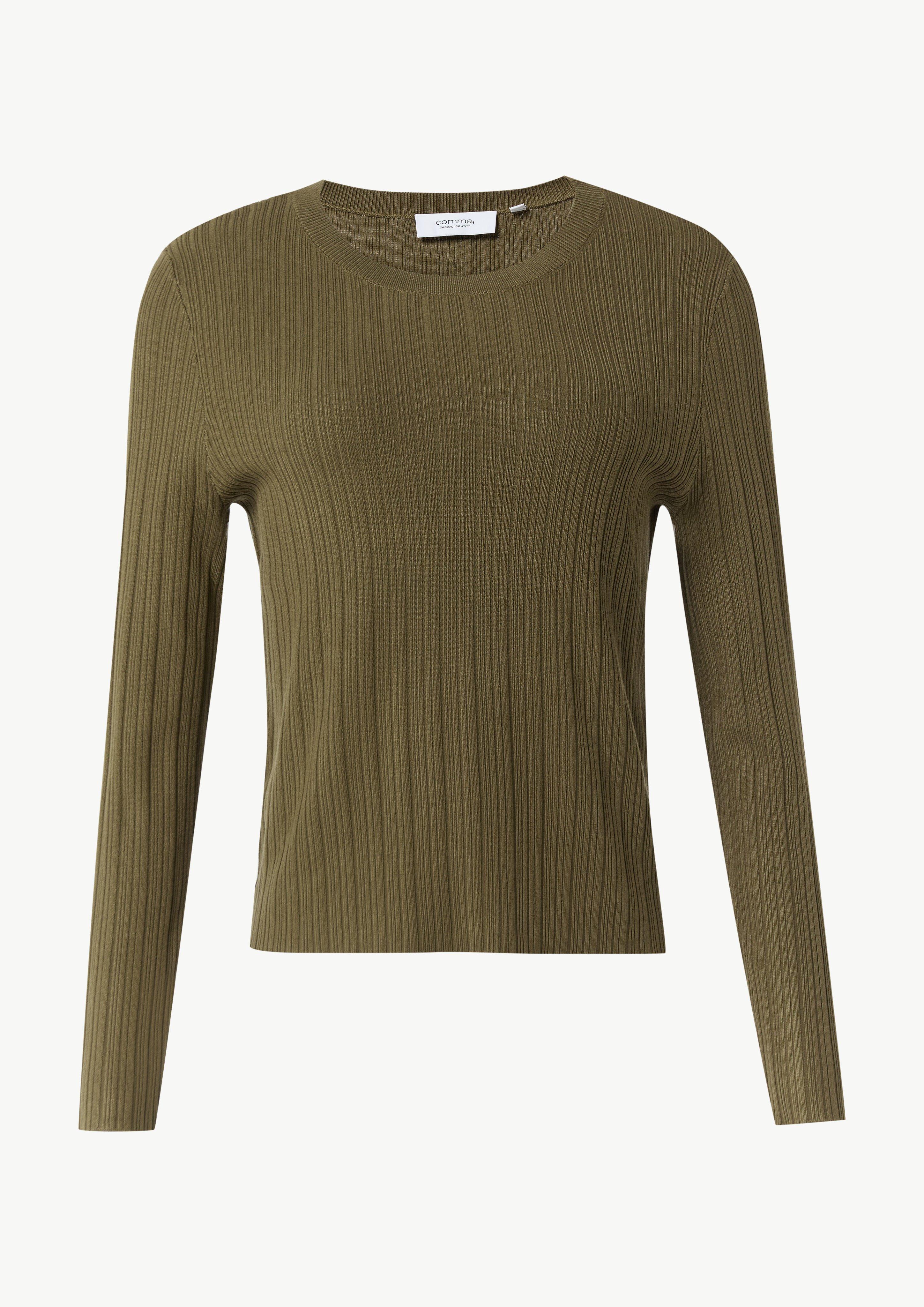 Strickpullover aus Viskosemix - guacamole