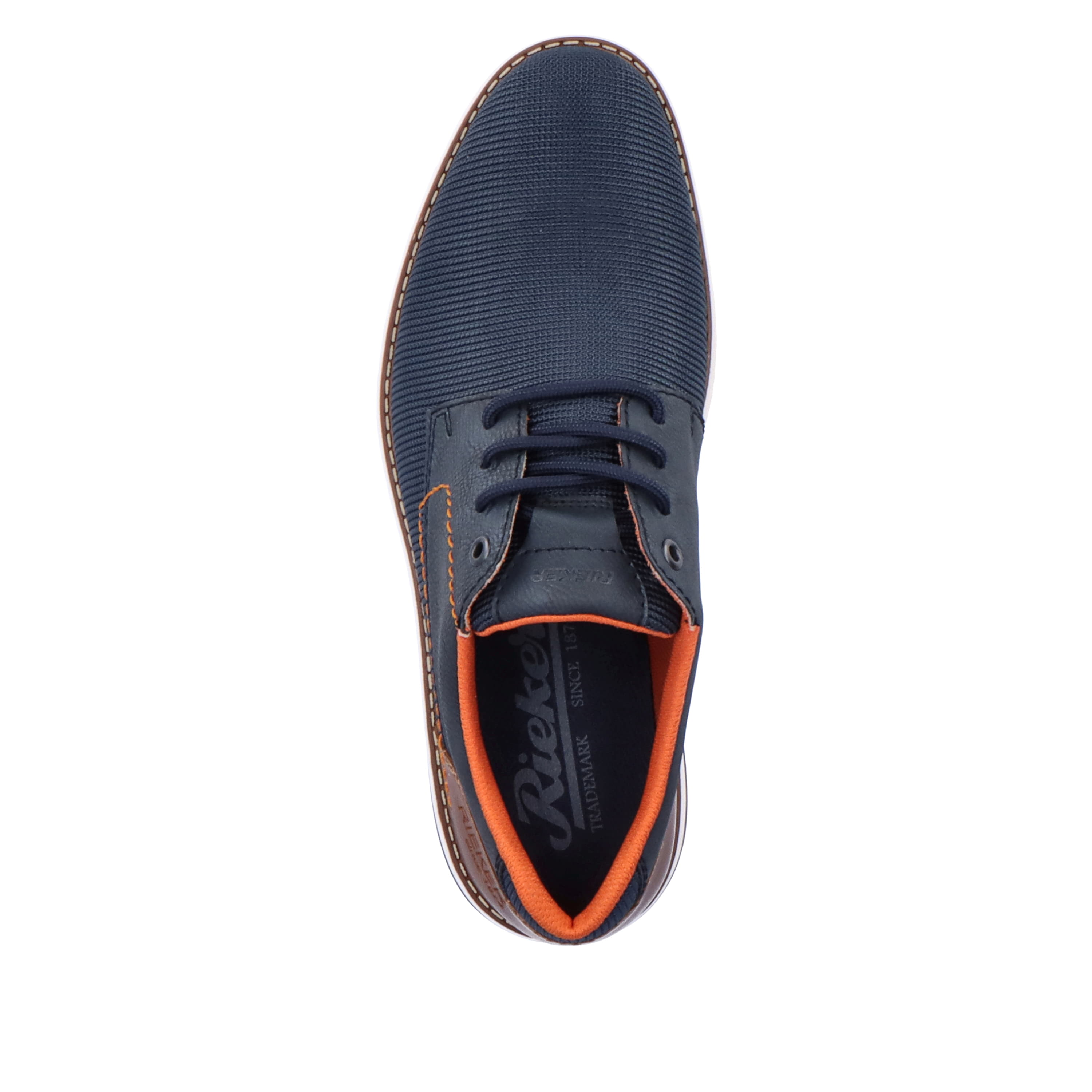 Rieker Herren Schnürschuhe marineblau-orange
