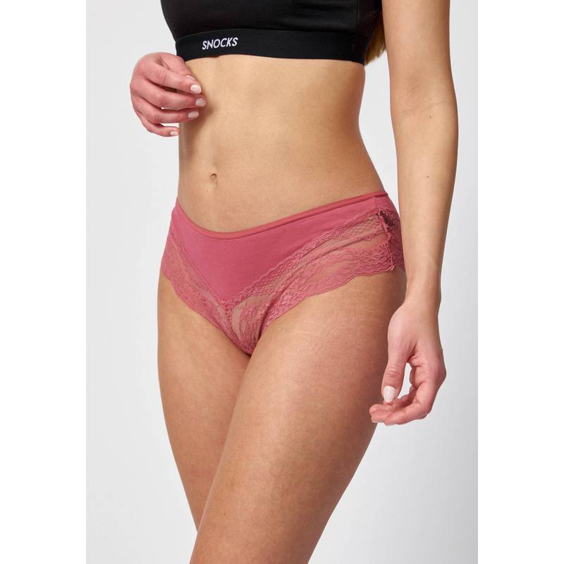 Snocks Hipster mit Spitze aus Bio-Baumwolle Unterhose Damen