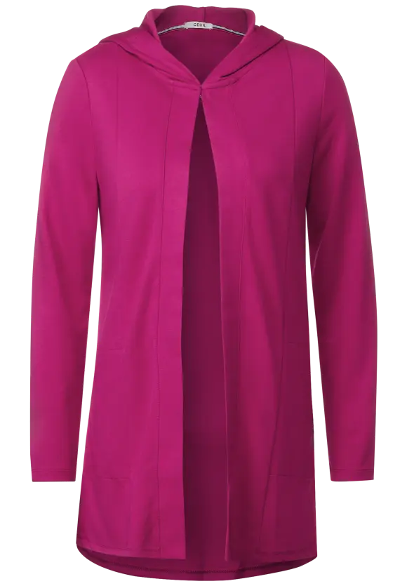 CECIL Unifarbene Kapuzenshirtjacke