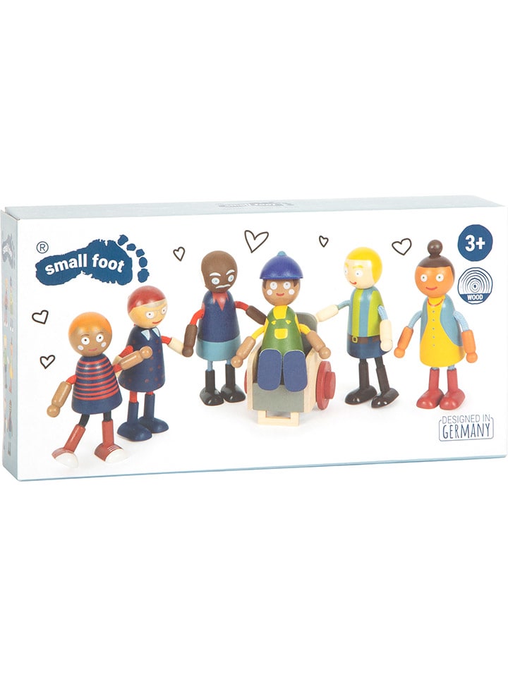 small foot Biegepuppen Familie mit Rollstuhl