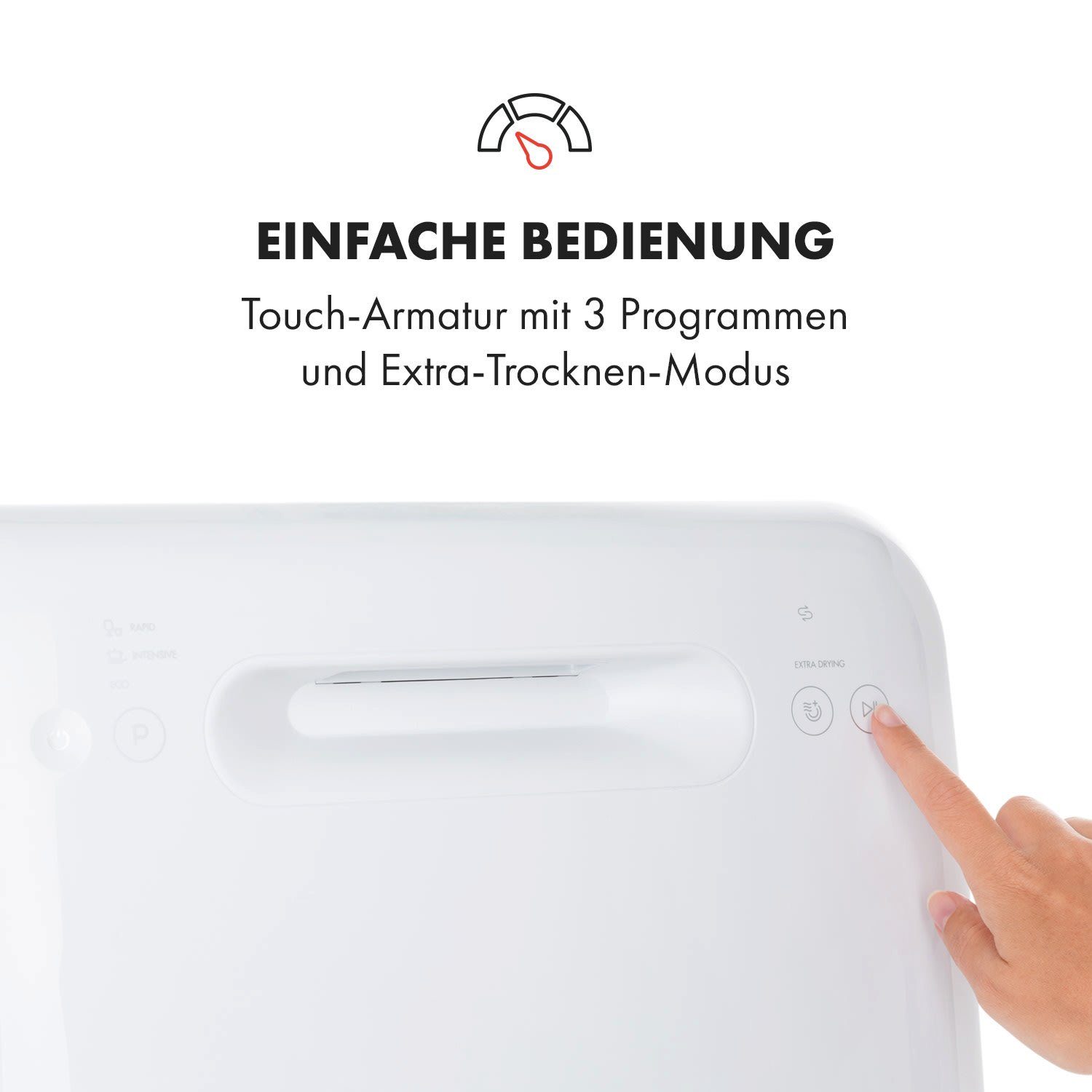 Klarstein Standgeschirrspüler Aquatica Geschirrspüler freistehend installationsfrei 2 Gedecke 860W, 10034126