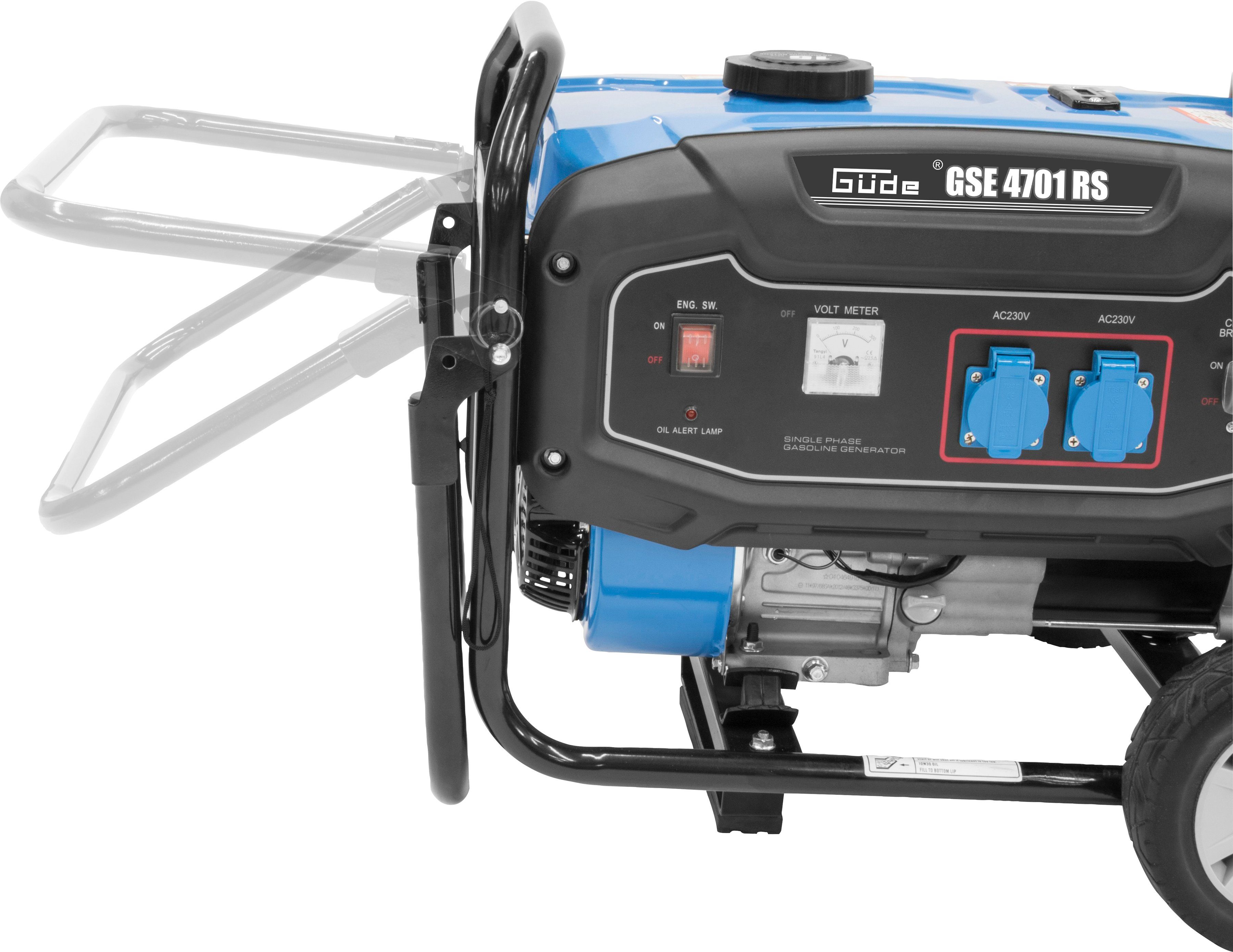 Güde Stromerzeuger GSE 4701 RS, 5,5 in kW, 2 x Schuko 230 V/50 Hz