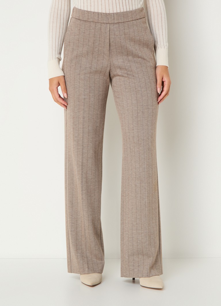 Pantaloni Gardeur Franca cu talie înaltă, cu bretele delicate și buzunare laterale.