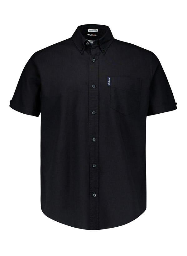 Ben Sherman, Kurzarmhemd, Regular Fit, Bio Baumwolle, schwarz
