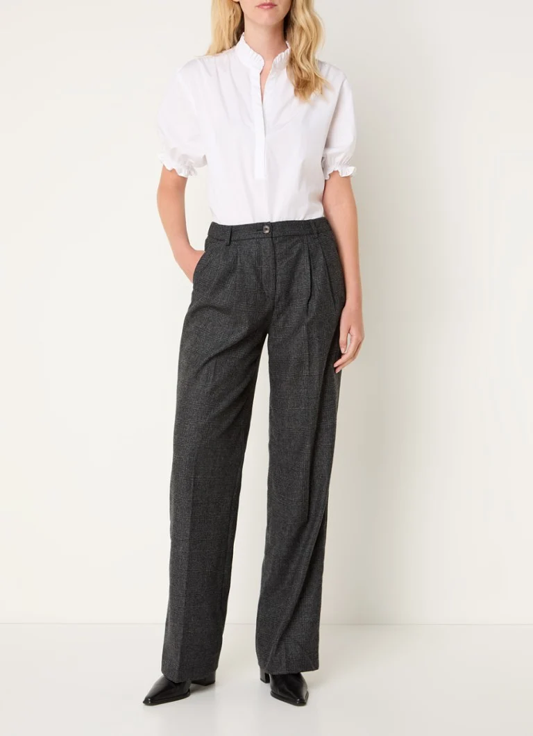 Pantaloni ampi a vita alta in misto lana di Gerard Darel Norelle