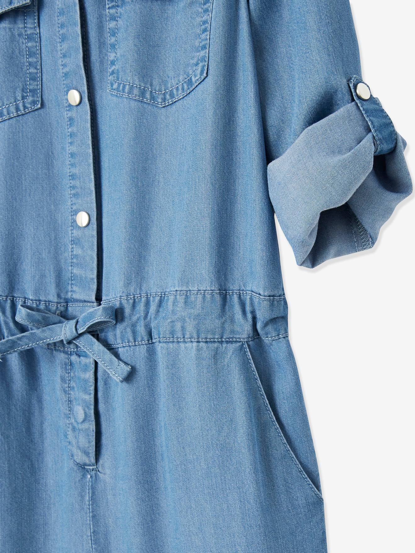 Vertbaudet Luftiger Mädchen Jumpsuit Oeko-Tex - blue stone