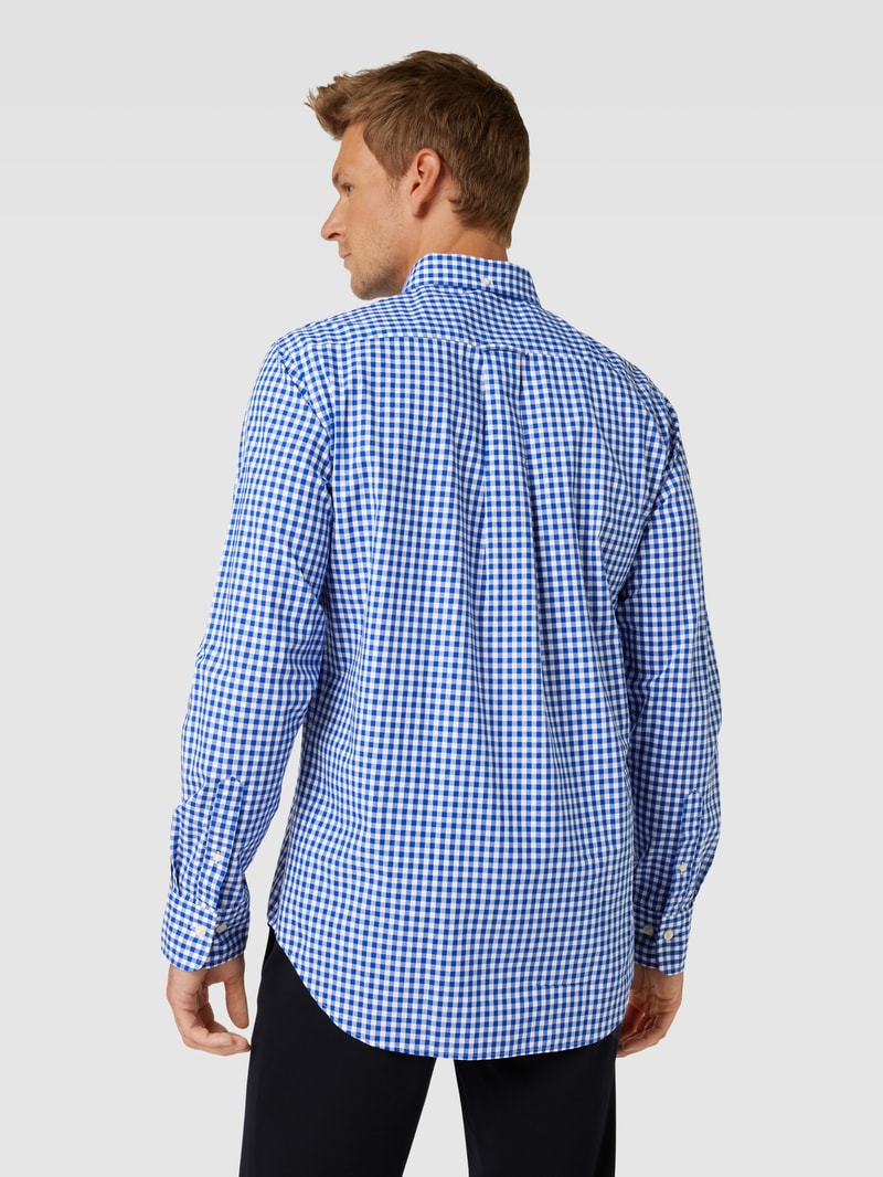 Freizeithemd mit Gitterkaro in blau