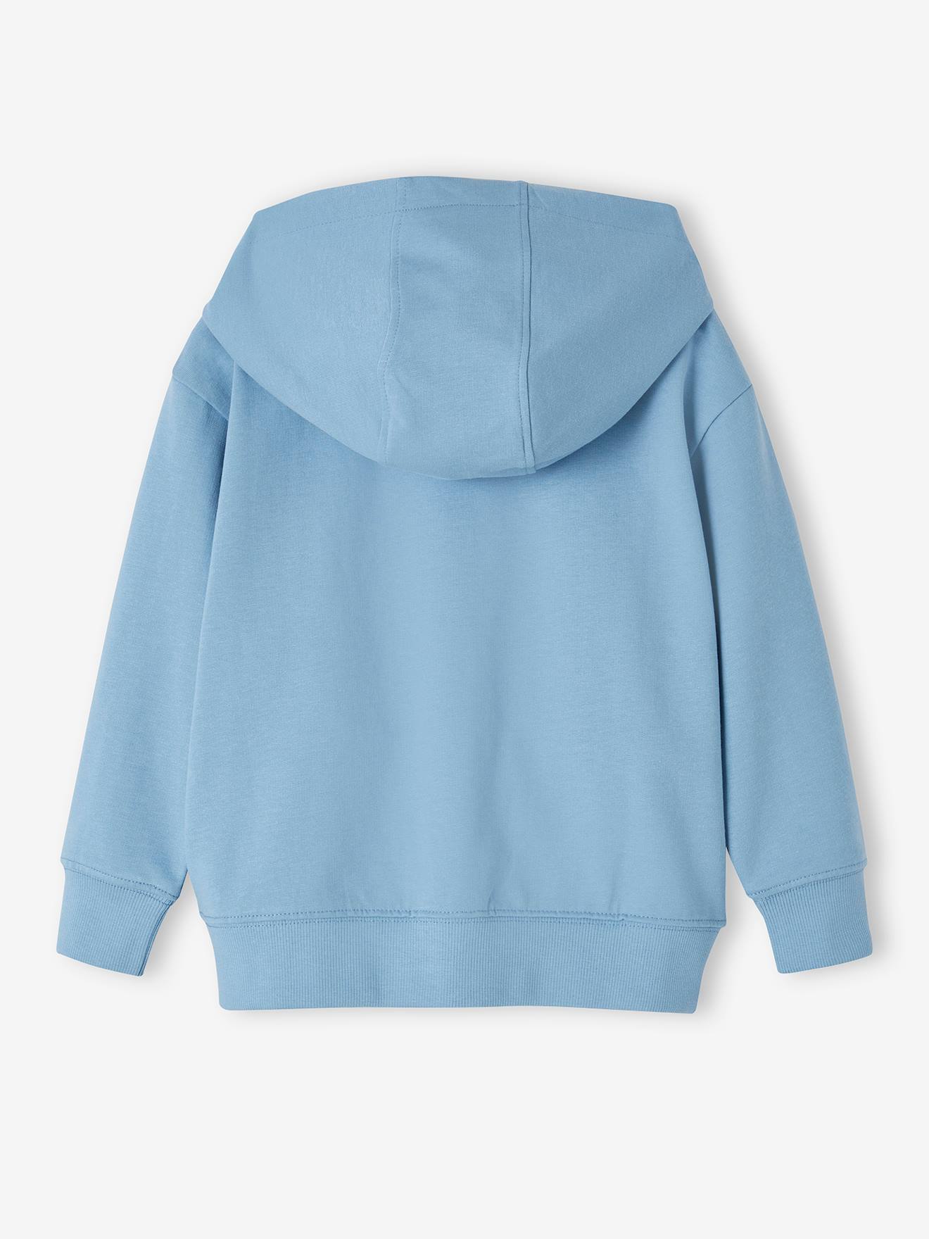 Vertbaudet Jungen Kapuzensweatjacke mit Recycling-Polyester - azurblau