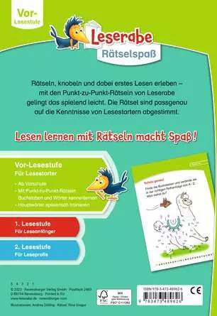 Leserabe: Punkt-zu-Punkt-Rätsel für Lesestarter (Vor-Lesestufe)