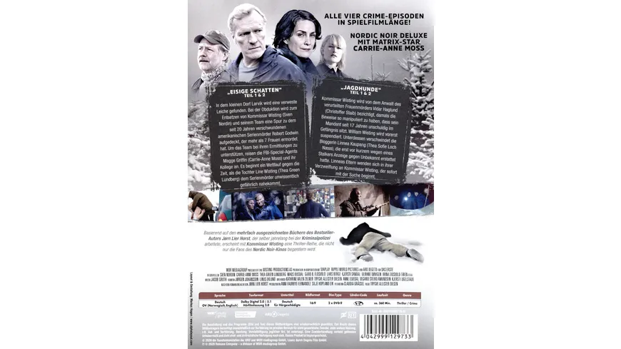 Kommissar Wisting - Eisige Schatten (1+2), Jagdhunde (1+2)  [2 DVDs]