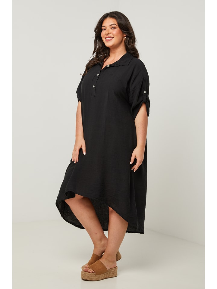 Curvy Lady Kleid in Schwarz günstig kaufen