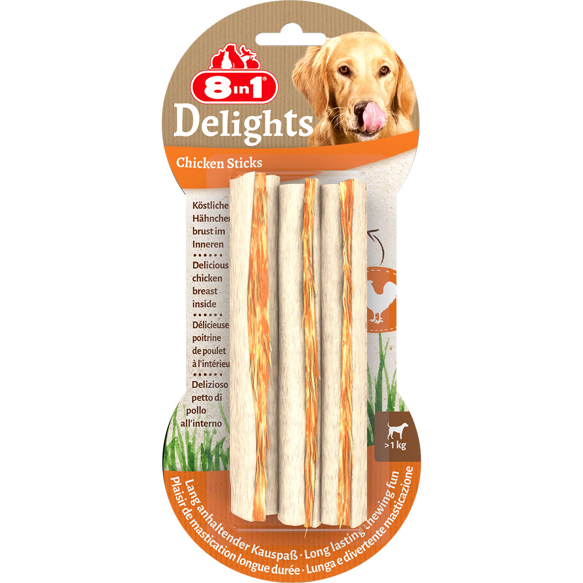8in1 Delights Kausticks Hähnchen 3 Stück kaufen bei ZooRoyal