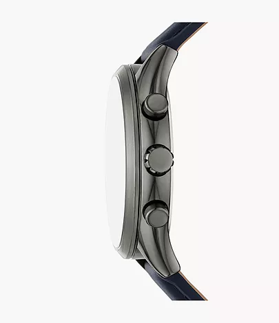 Fossil Outlet Uhr Fenmore Multifunktionswerk Leder dunkelblau
