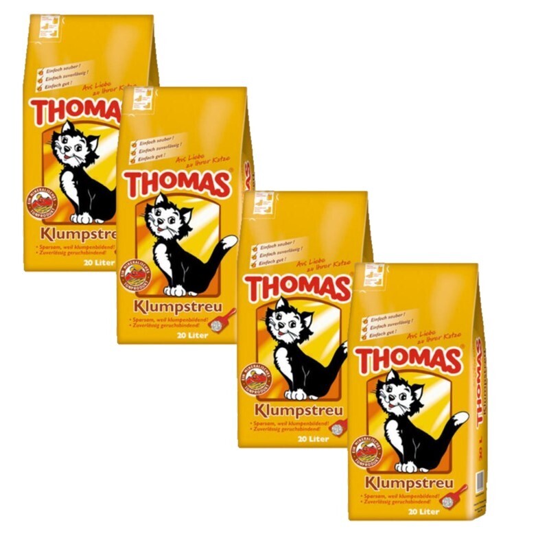 THOMAS Katzenstreu THOMAS Klumpstreu 4x20 l