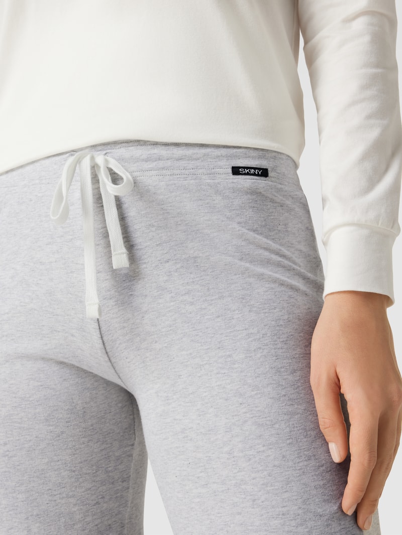 Pyjamahose mit elastischem Bund Modell 'Every Night' in hellgrau meliert