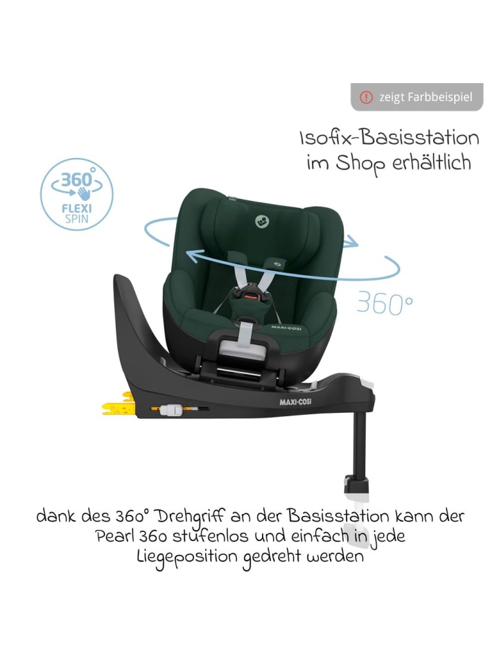 Maxi-Cosi Reboarder-Kindersitz Pearl 360 ab 3 Monate - 4 Jahre in grau günstig kaufen onesize
