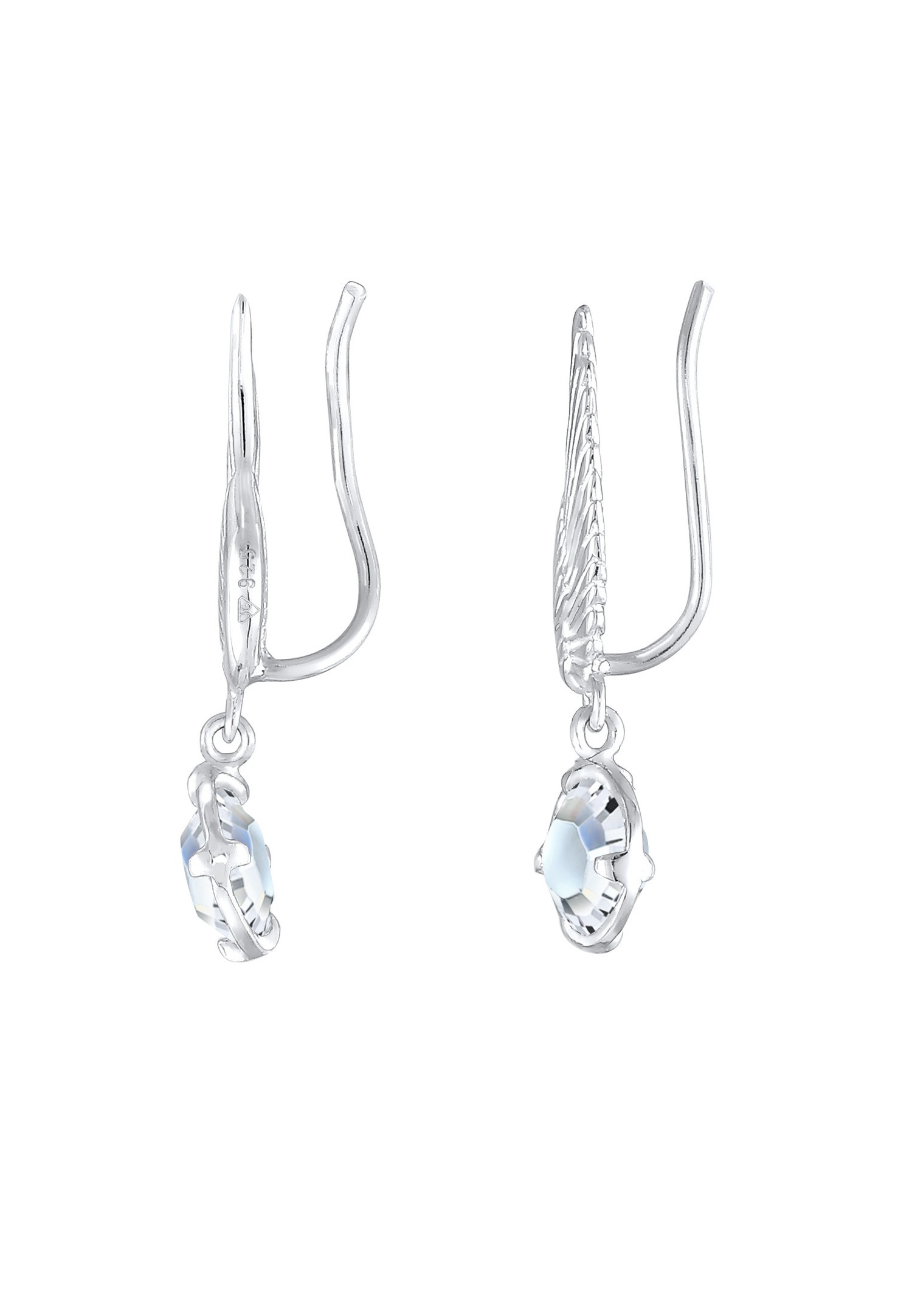 Elli Women's Ear Climber Wings with 925 Sterling Silver Crystals