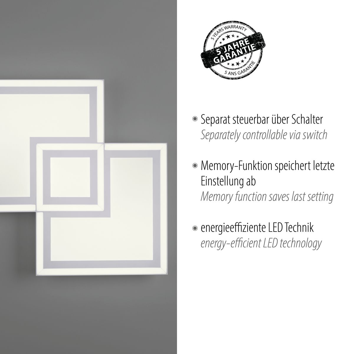LED Deckenlampe Bedging 40 x 40 cm