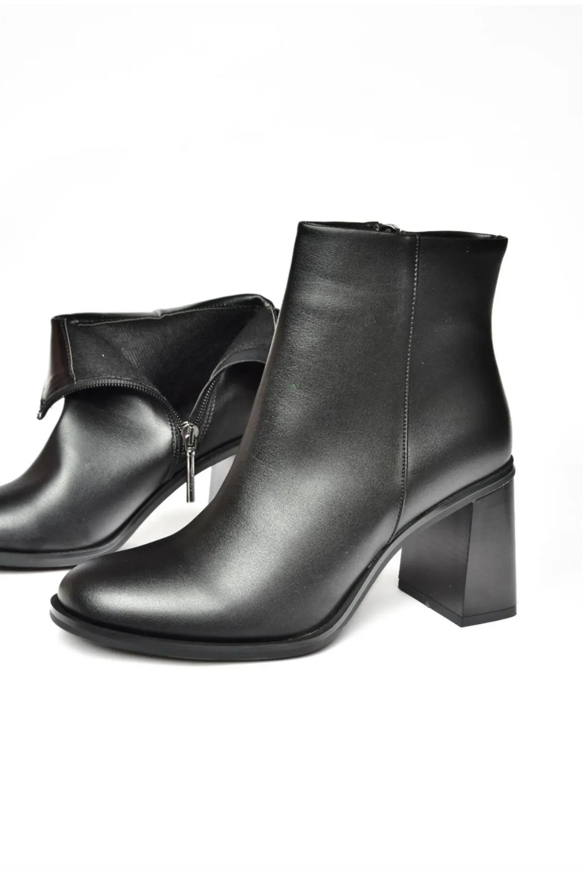 Fox Shoes  R518101309 Schwarze Damenstiefel mit dickem Absatz