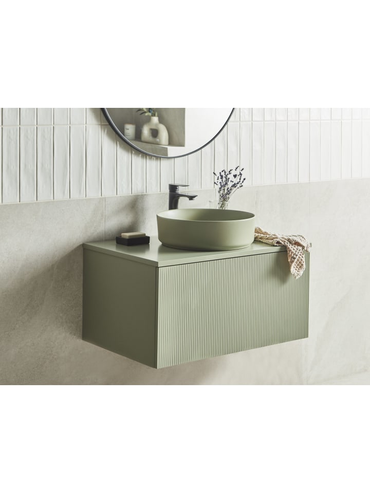 Beliani Badezimmerschrank ALZIRA in Grün - (W) 80 x (H) 40 x (L) 52 cm günstig kaufen onesize