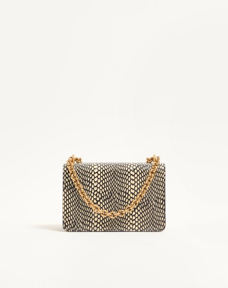 Sac porté épaule en cuir Elaphe à imprimé Vain Cobra Valentino Garavani