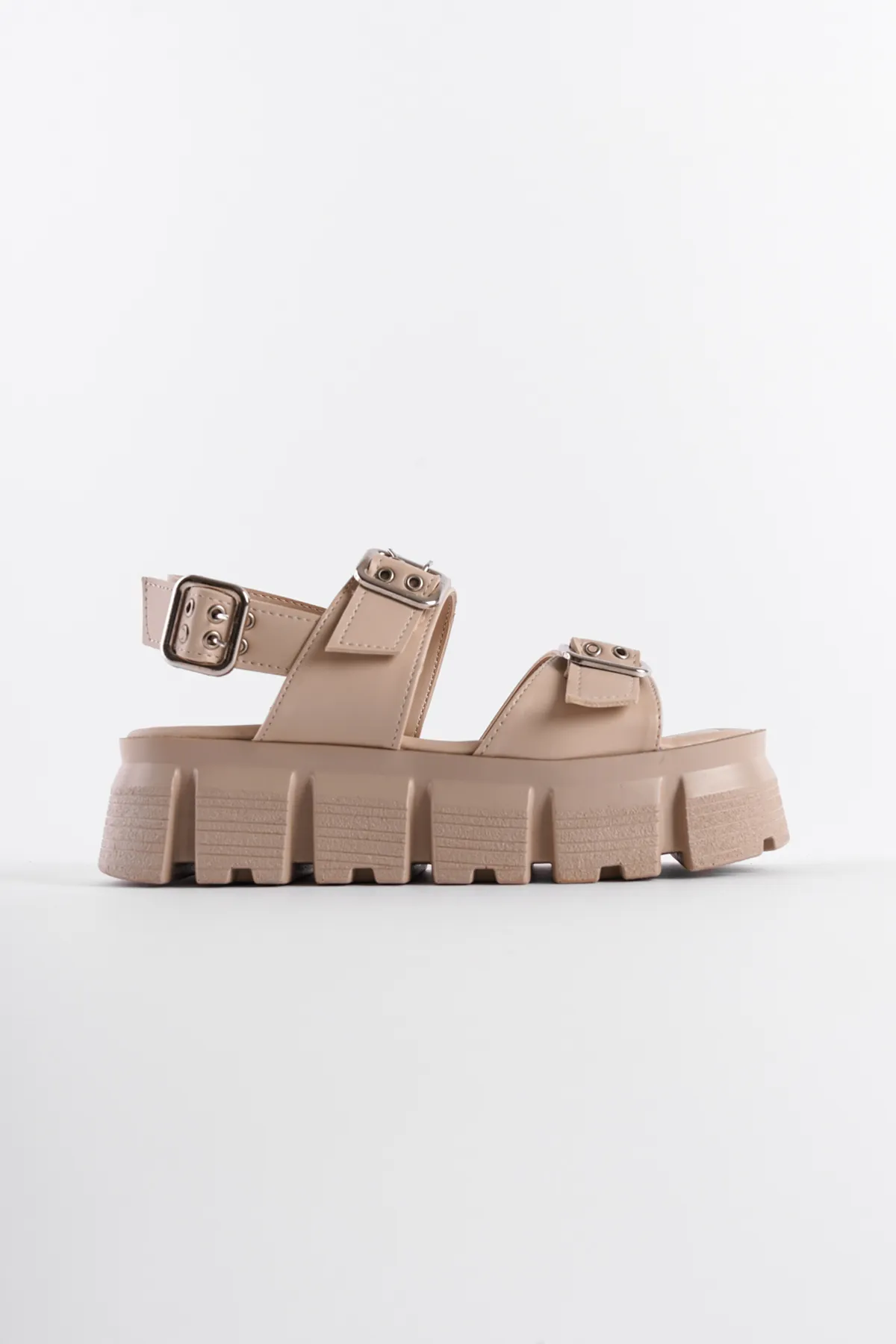 Capone Outfitters  Sandalette - Beige - Keilabsatz