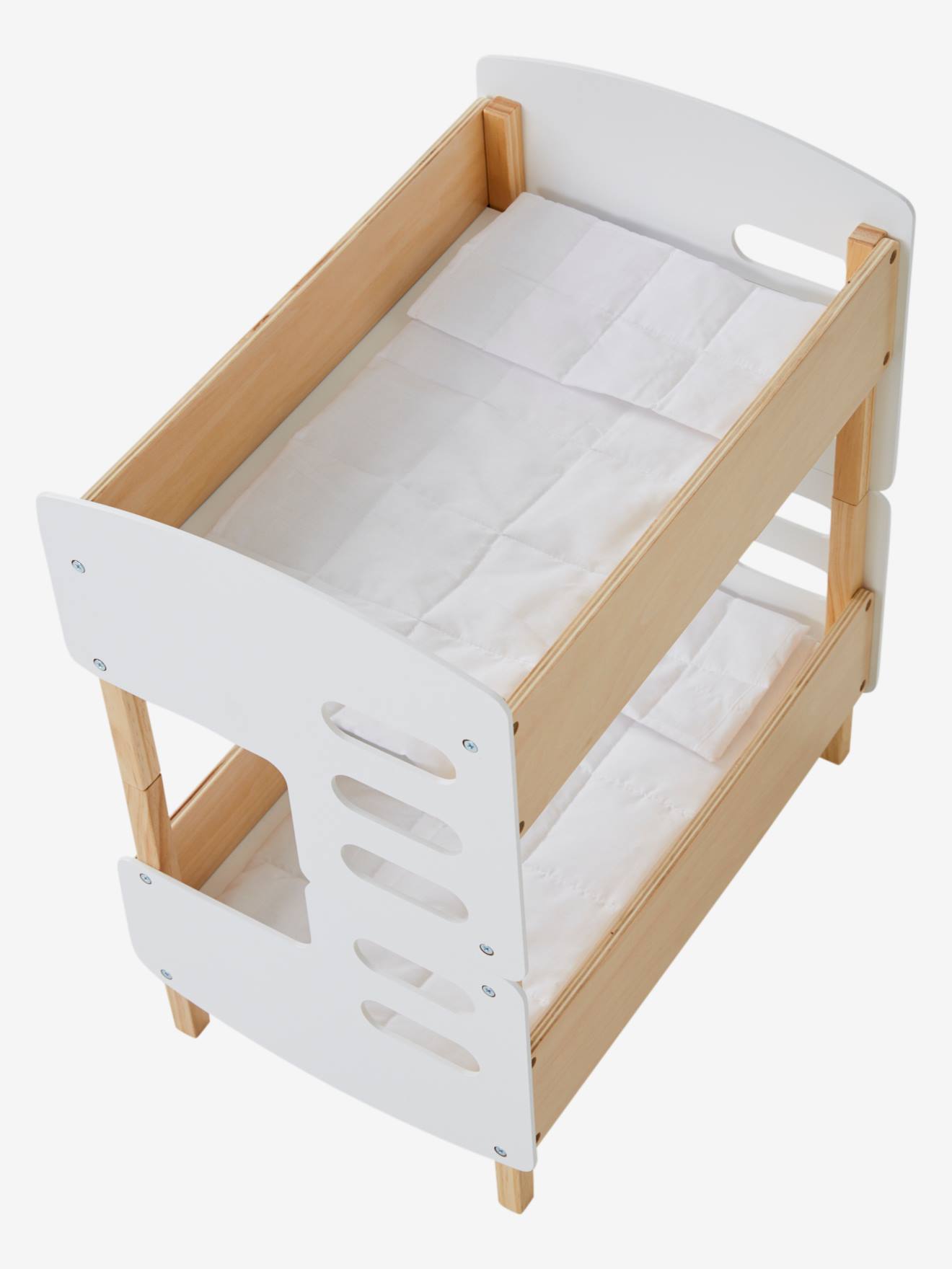 Vertbaudet Puppen-Stockbett PETITE MAISON Holz FSC - weiß/natur