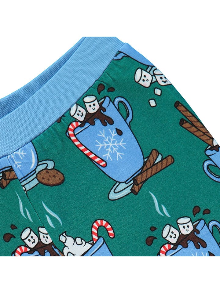 Småfolk Pyjama in Grün/ Blau günstig kaufen