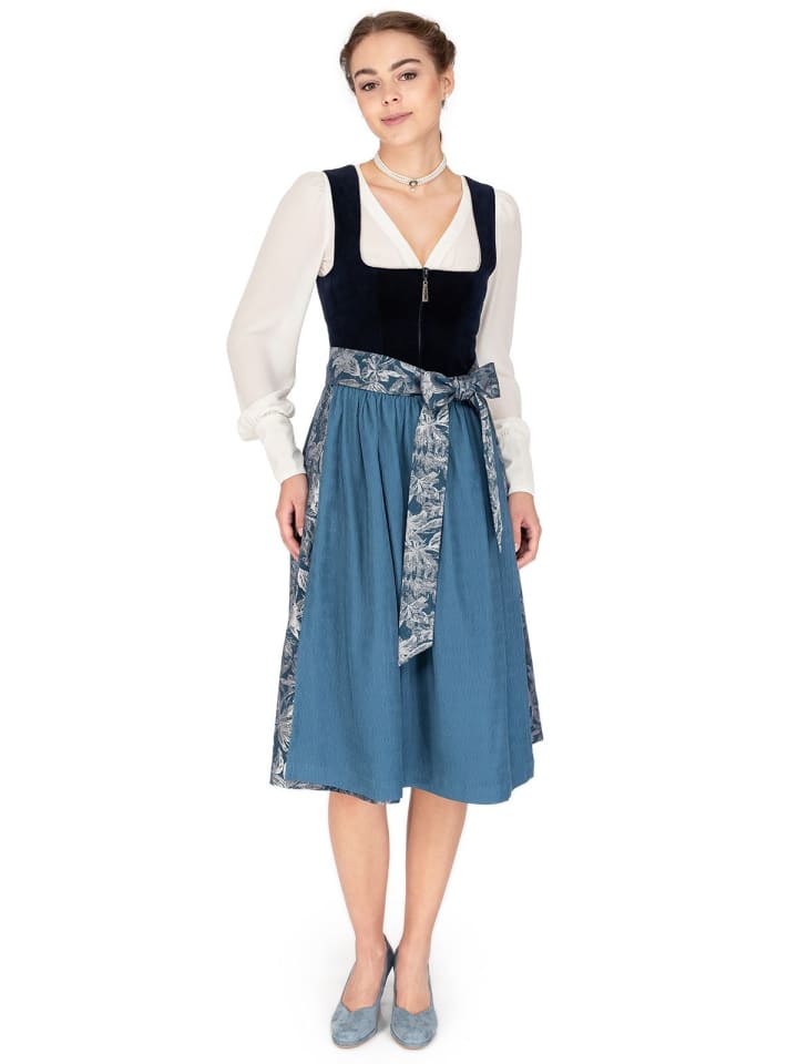 MarJo Midi Dirndl IRSEE in blau günstig kaufen 46