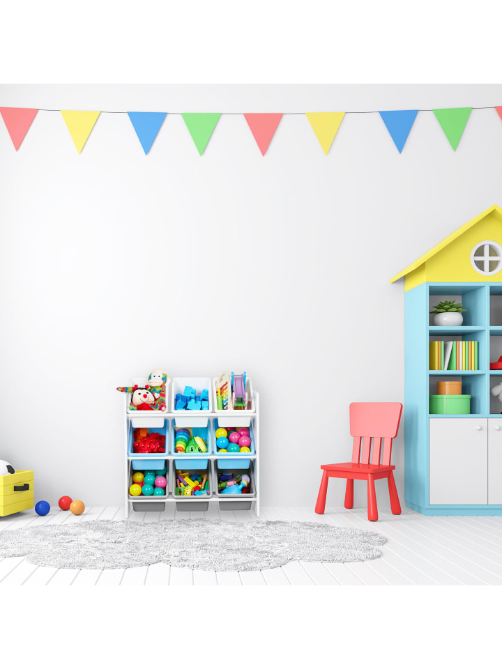 relaxdays Kinderregal Meerjungfrau in Bunt - (B)65 x (H)67 x (T)31,5 cm günstig kaufen onesize
